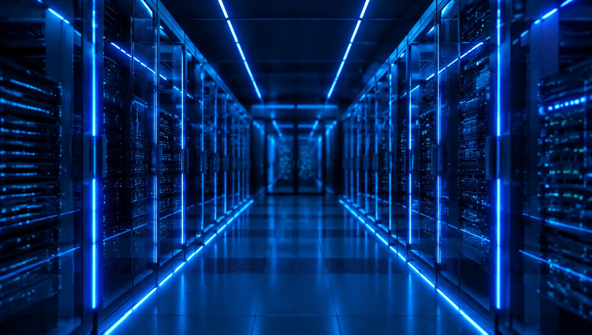 Secure server room with monitored racks